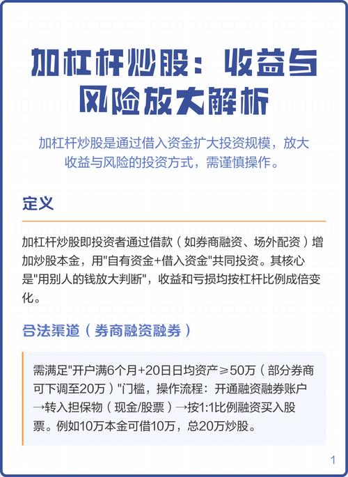 炒股加杠杆全解析，这些方法和风险你得知道