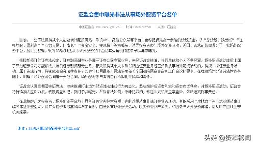 警惕非法线上配资平台，证监会曝光258家黑名单